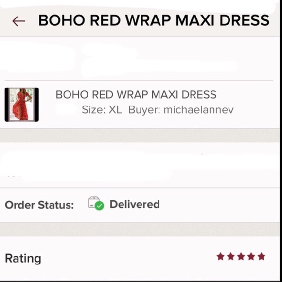 Bohemian Red Wrap Summer Maxi Dress - Picture 7 of 7